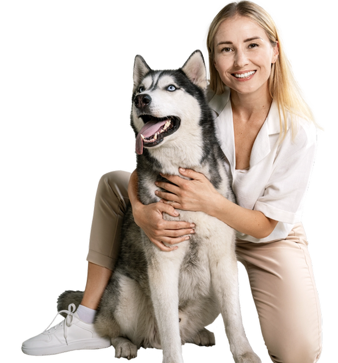 HanseMerkur Versicherung - Tierversicherung -  Frau mit hund